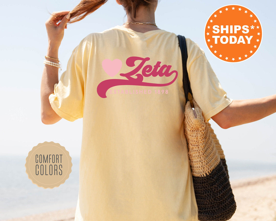 Zeta Tau Alpha Heart Haven Sorority T-Shirt | Sorority Apparel | Big Little Gifts | Zeta Comfort Colors Shirt | Sorority Gift _ 13553g