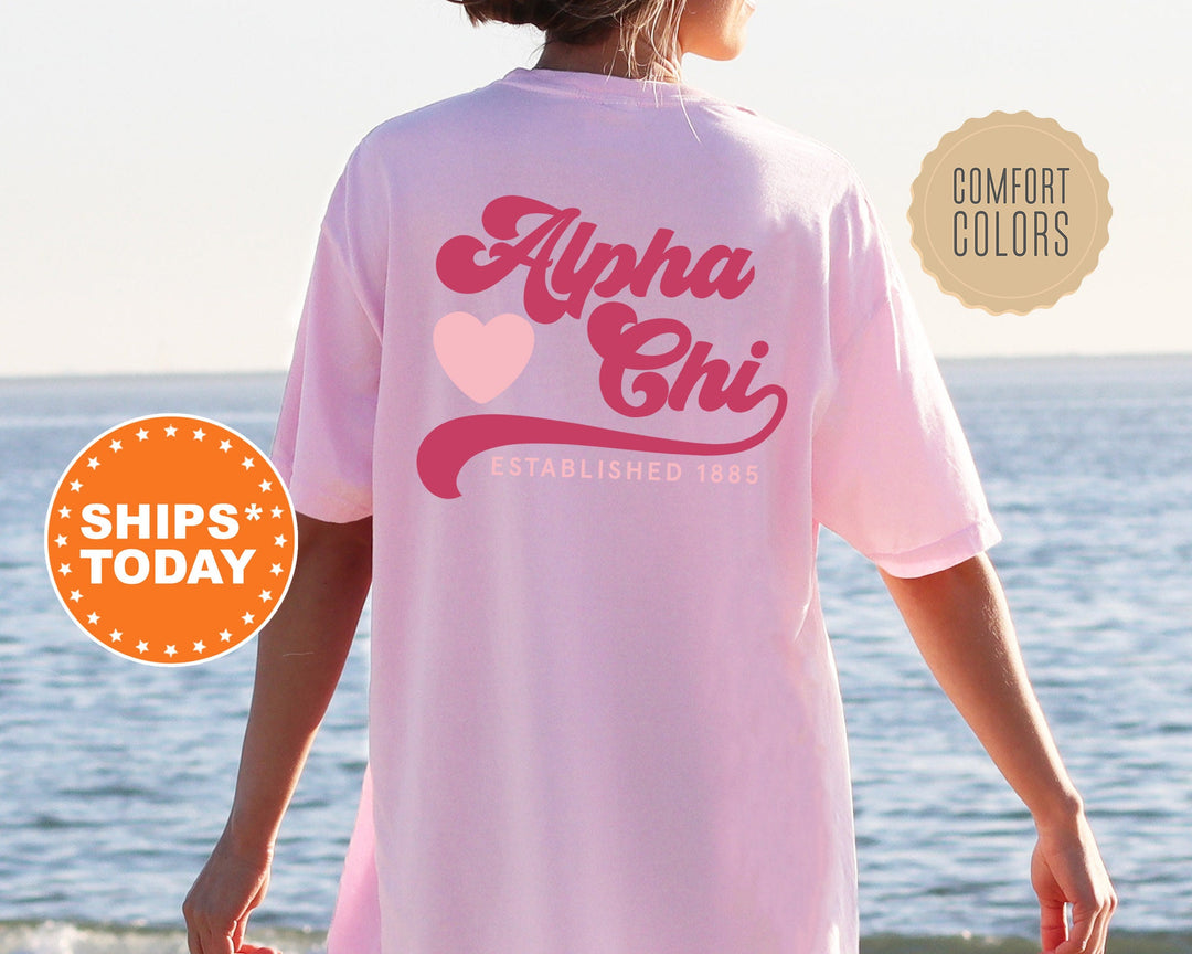 Alpha Chi Omega Heart Haven Sorority T-Shirt | Sorority Apparel | Big Little Gift | Alpha Chi Comfort Colors Shirt | Sorority Gift _ 13528g