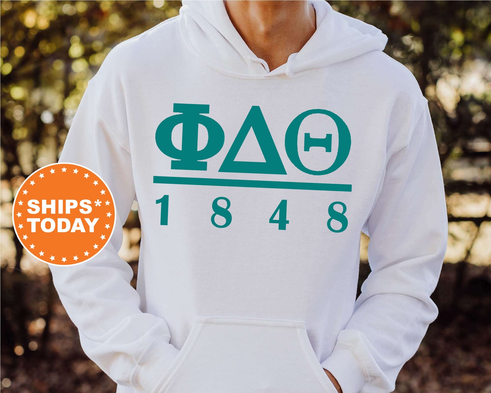 Phi Delta Theta Lettered Basic Fraternity Sweatshirt | Phi Delt Greek Letters Sweatshirt | Fraternity Gift | College Greek Apparel _ 6154g