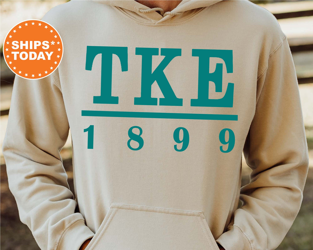 Tau Kappa Epsilon Lettered Basic Fraternity Sweatshirt | TKE Greek Letters Sweatshirt | Fraternity Bid Day Gift | College Apparel _ 6167g