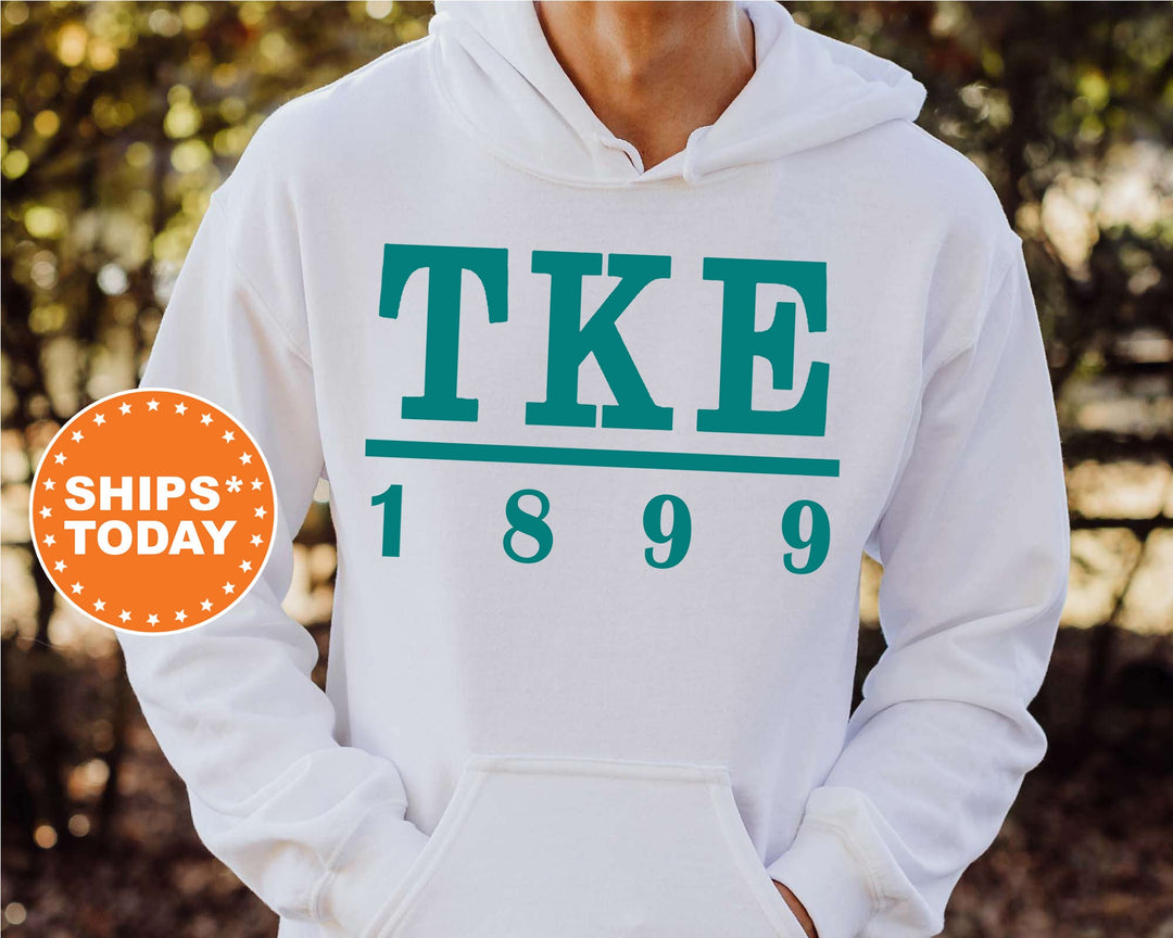 Tau Kappa Epsilon Lettered Basic Fraternity Sweatshirt | TKE Greek Letters Sweatshirt | Fraternity Bid Day Gift | College Apparel _ 6167g