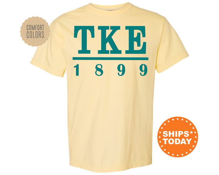 Tau Kappa Epsilon Lettered Basic Fraternity T-Shirt | TKE Greek Letters Comfort Colors Shirt | Fraternity Gift | College Greek Shirt _ 6167g