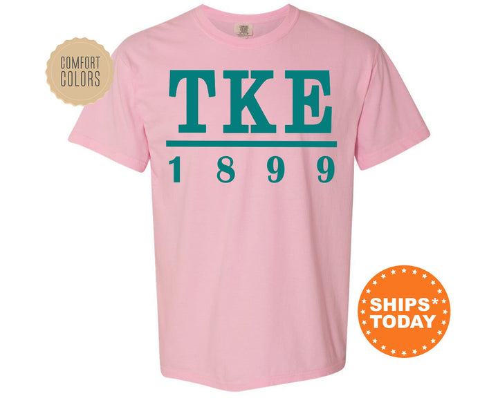 Tau Kappa Epsilon Lettered Basic Fraternity T-Shirt | TKE Greek Letters Comfort Colors Shirt | Fraternity Gift | College Greek Shirt _ 6167g