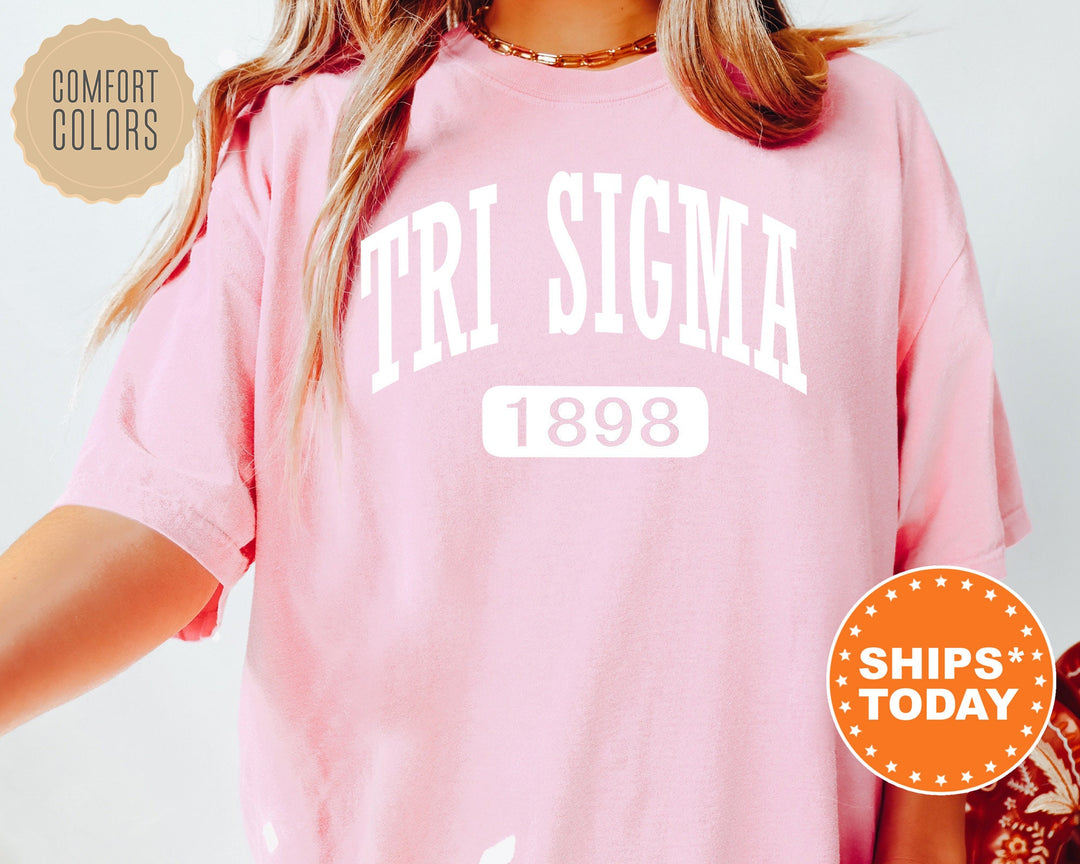 Sigma Sigma Sigma Athletic Comfort Colors Sorority T-Shirt | Tri Delta Comfort Colors Oversized Shirt | Big Little Sorority TShirt