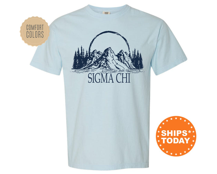 Sigma Chi Epic Mountains Fraternity T-Shirt | Sigma Chi Greek Shirt | Fraternity Gift | College Greek Apparel | Comfort Colors Tee _ 6224g