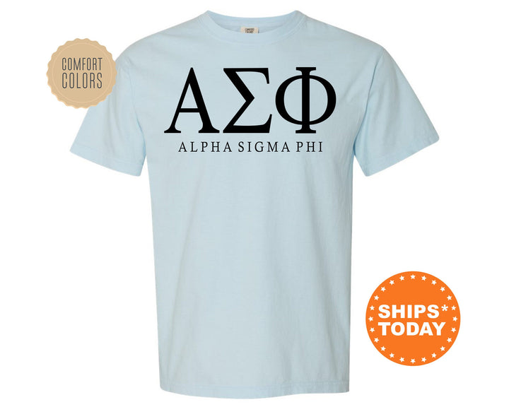 Alpha Sigma Phi Block Letter Fraternity T-Shirt | Alpha Sig Greek Letters Shirt | Fraternity Letters | College Shirt | Comfort Colors Tee _ 6049g