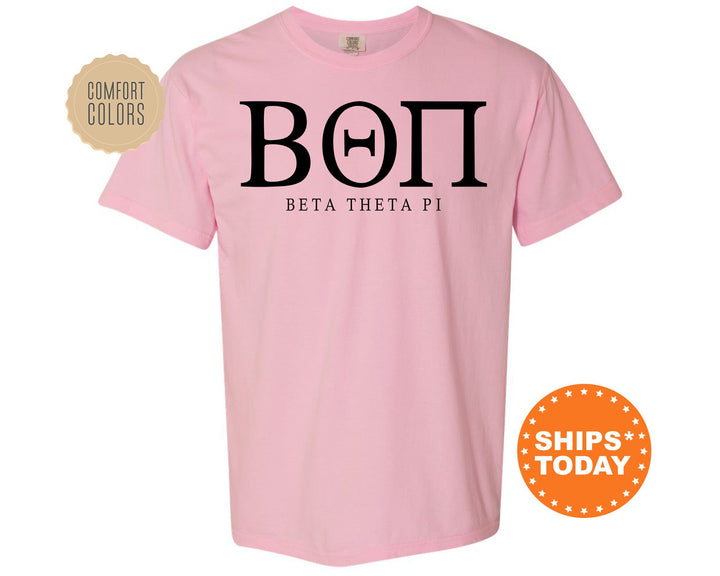 Beta Theta Pi Block Letter Fraternity T-Shirt | Beta Greek Letters Shirt | Beta Fraternity Letters | College Apparel | Comfort Colors Tee _ 6051g