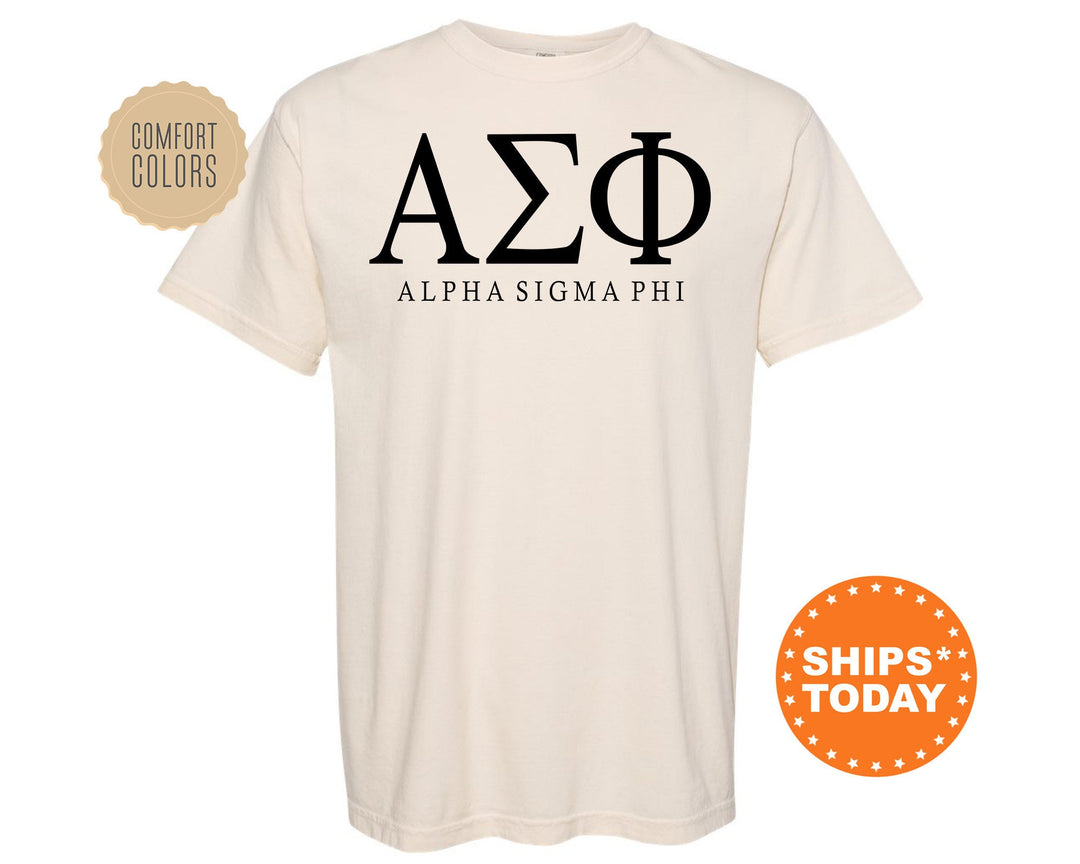 Alpha Sigma Phi Block Letter Fraternity T-Shirt | Alpha Sig Greek Letters Shirt | Fraternity Letters | College Shirt | Comfort Colors Tee _ 6049g