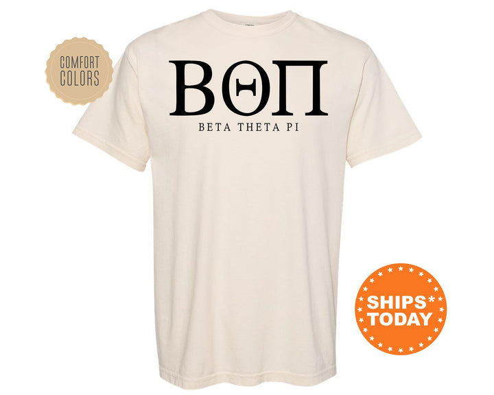Beta Theta Pi Block Letter Fraternity T-Shirt | Beta Greek Letters Shirt | Beta Fraternity Letters | College Apparel | Comfort Colors Tee _ 6051g