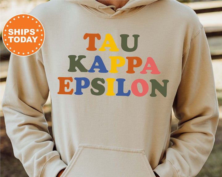 Tau Kappa Epsilon Retro Letters Fraternity Sweatshirt | TKE Retro Sweatshirt | Fraternity Gift | Greek Apparel | College Sweatshirt _ 6198g