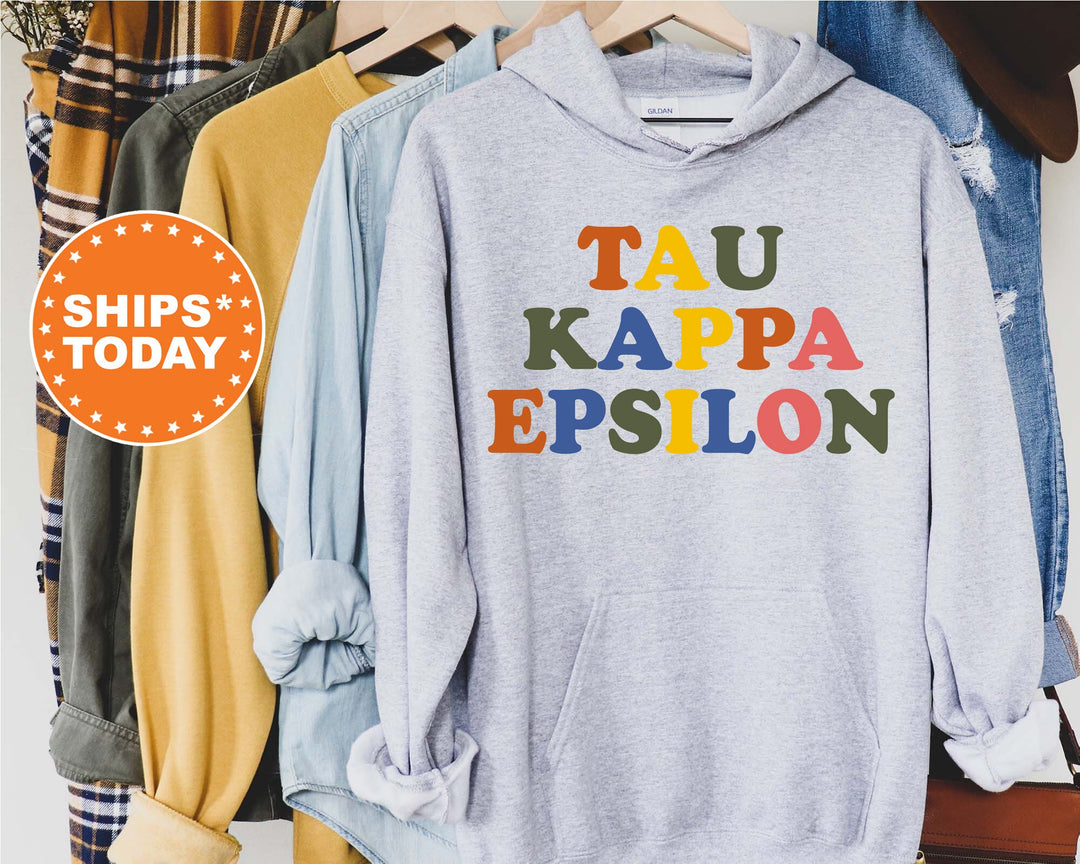 Tau Kappa Epsilon Retro Letters Fraternity Sweatshirt | TKE Retro Sweatshirt | Fraternity Gift | Greek Apparel | College Sweatshirt _ 6198g