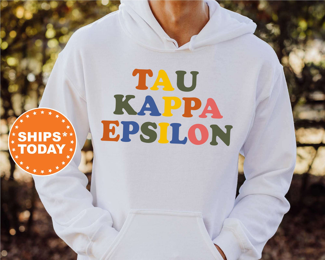 Tau Kappa Epsilon Retro Letters Fraternity Sweatshirt | TKE Retro Sweatshirt | Fraternity Gift | Greek Apparel | College Sweatshirt _ 6198g