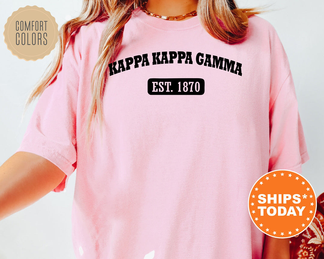 Kappa Kappa Gamma Athletic Year Sorority T-Shirt | KAPPA Comfort Colors Shirt | Big Little Shirt | Sorority Gifts | Greek Apparel _ 5043g