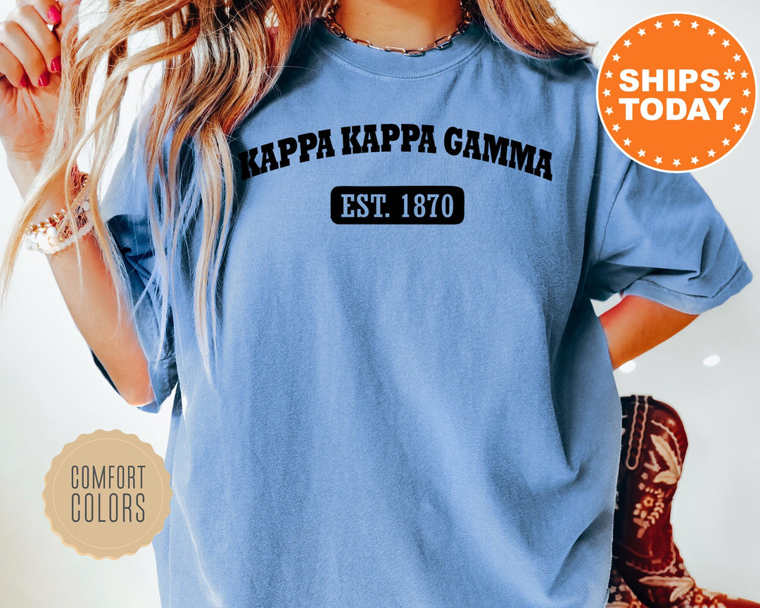 Kappa Kappa Gamma Athletic Year Sorority T-Shirt | KAPPA Comfort Colors Shirt | Big Little Shirt | Sorority Gifts | Greek Apparel _ 5043g