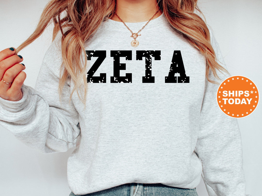 Zeta Tau Alpha Twin Dotted Sorority Sweatshirt | Zeta Greek Sweatshirt | Sorority Apparel | ZETA Big Little Gift | Sorority Merch _ 7305g