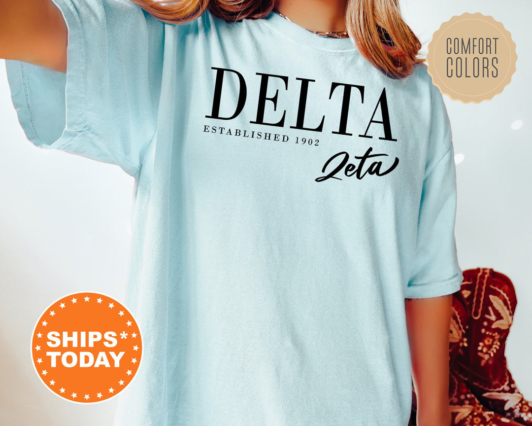 Delta Zeta Two Sizes Sorority T-Shirt | Dee Zee Sorority Apparel | Comfort Colors Shirt | Big Little Sorority Shirt | Comfort Colors Tee _ 7397g