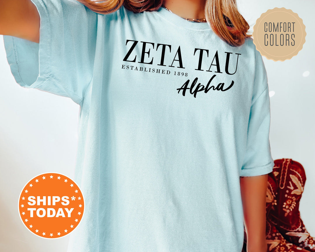 Zeta Tau Alpha Two Sizes Sorority T-Shirt | ZETA Sorority Apparel | Comfort Colors Shirt | Big Little Sorority Reveal | Comfort Colors Tee _ 7409g