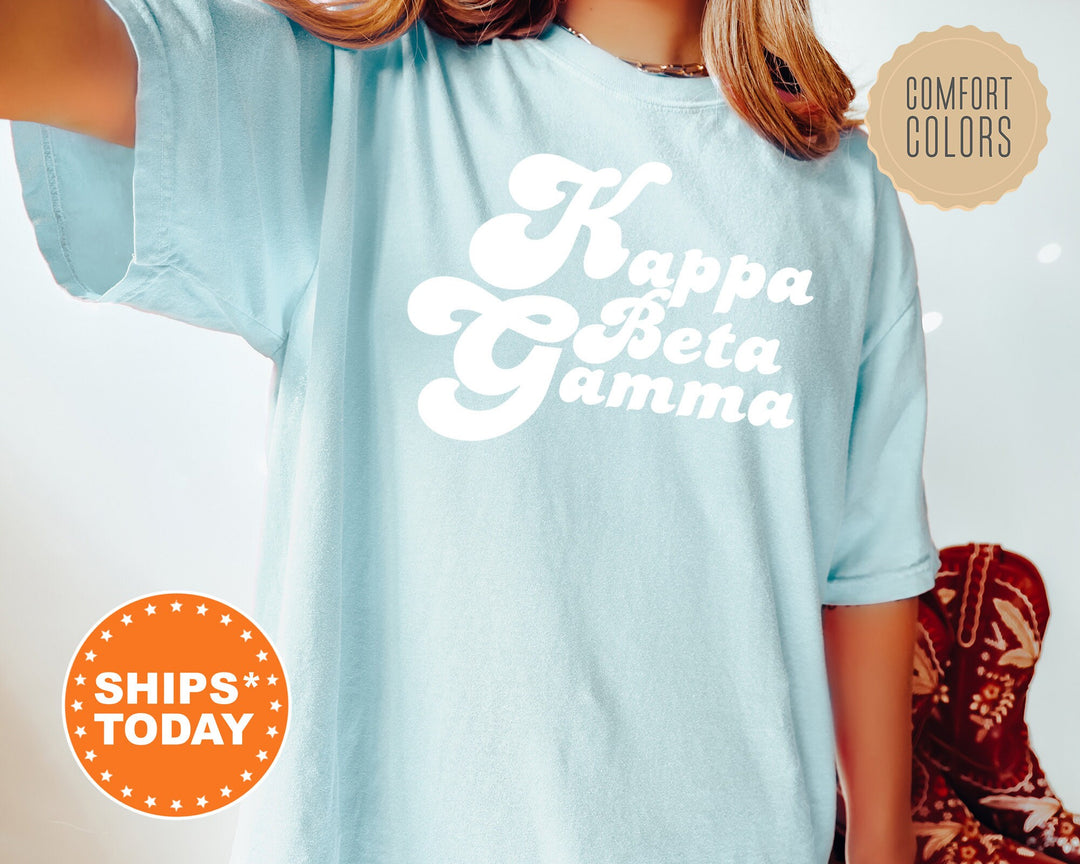 Kappa Beta Gamma 80's Disco Sorority T-Shirt | Big Little Reveal Shirt | Comfort Colors Shirt | Custom Greek Apparel _ 8484g