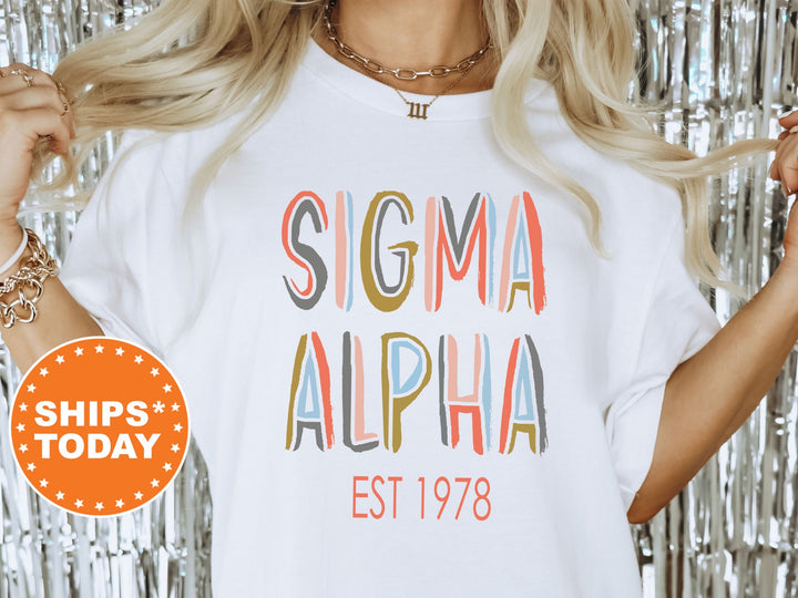 Sigma Alpha Cooper Sorority T-Shirt | Sigma Alpha Comfort Colors Shirt | Big Little Reveal Shirt | Sorority Gifts | Sorority Merch _  8675g