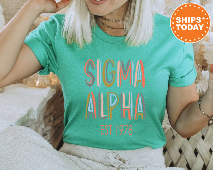 Sigma Alpha Cooper Sorority T-Shirt | Sigma Alpha Comfort Colors Shirt | Big Little Reveal Shirt | Sorority Gifts | Sorority Merch _  8675g
