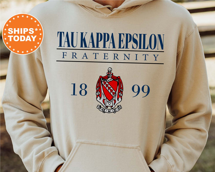Tau Kappa Epsilon Large Crest Fraternity Sweatshirt | TKE Fraternity Hoodie | TKE Greek Apparel | Tau Kappa Epsilon Fraternity Crest _ 5888g