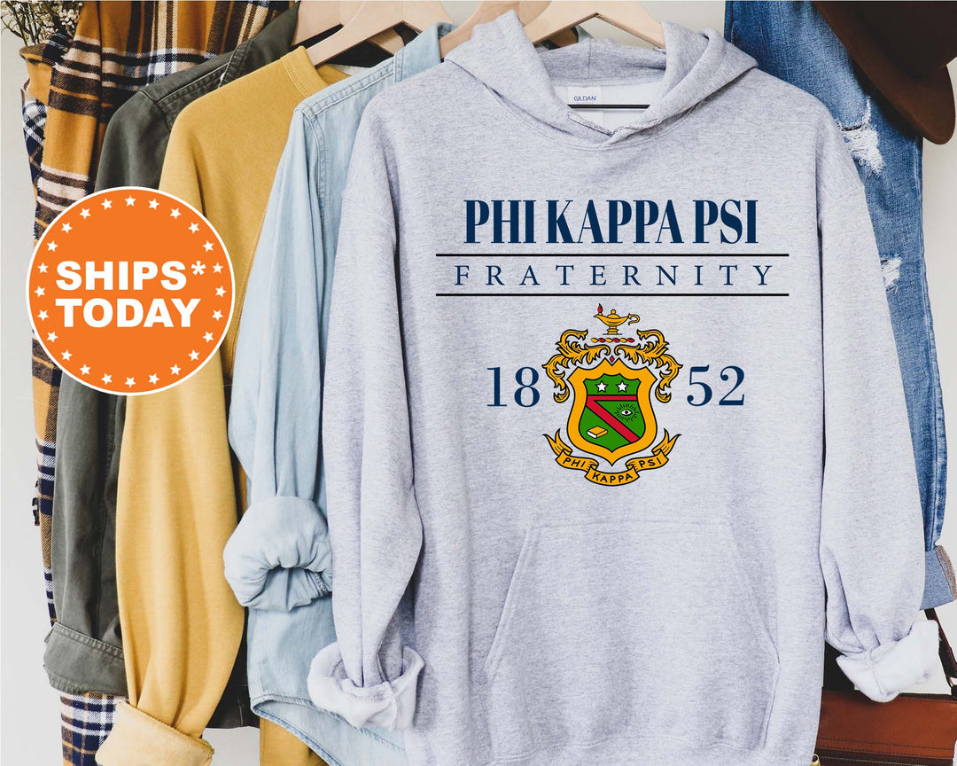 Phi Kappa Psi Large Crest Fraternity Sweatshirt | Phi Psi Hoodie | Phi Kappa Psi Fraternity Crest Sweatshirt | Greek Apparel