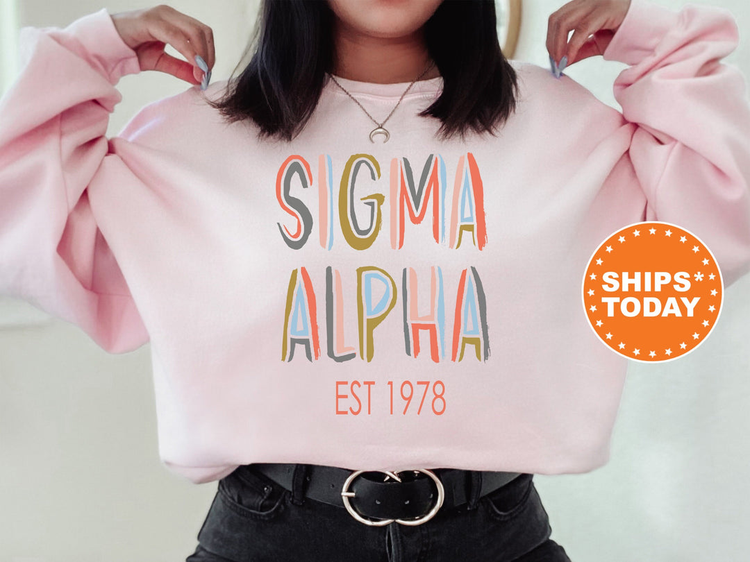 Sigma Alpha Cooper Sorority Sweatshirt | Sigma Alpha Sorority Hoodie | Sorority Apparel | Big Little Reveal | College Greek Apparel _ 8675g