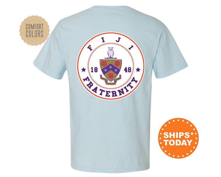 FIJI Proud Crests Fraternity T-Shirt | FIJI Greek Apparel | FIJI Fraternity Crest Shirt | Fraternity Rush Shirt | Comfort Colors Tee _ 13963g