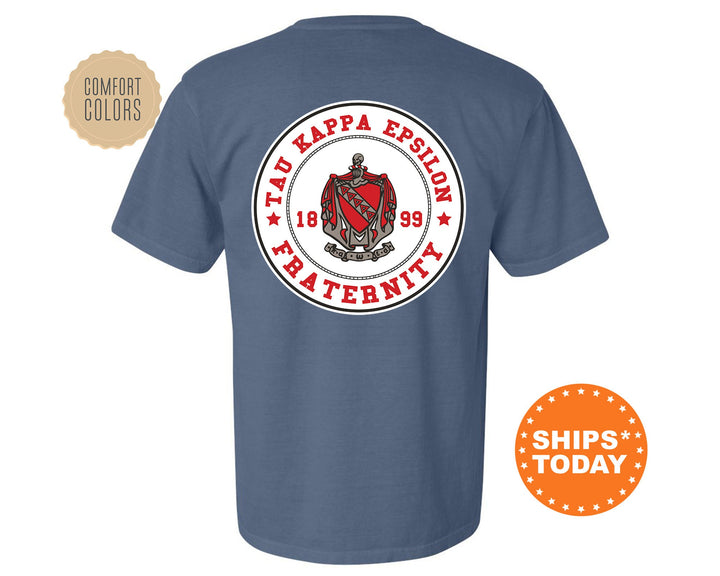 Tau Kappa Epsilon Proud Crests Fraternity T-Shirt | TKE Greek Apparel | Fraternity Crest | Fraternity Rush Shirt | Comfort Colors Tee _ 13976g