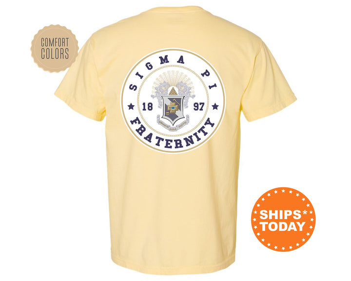 Sigma Pi Proud Crests Fraternity T-Shirt | Sigma Pi Greek Apparel | Fraternity Crest Shirt | Fraternity Rush Shirt | Comfort Colors Tee _ 13974g