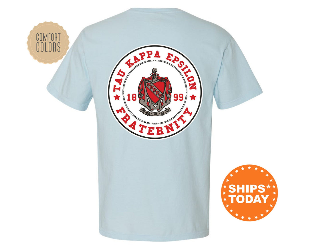 Tau Kappa Epsilon Proud Crests Fraternity T-Shirt | TKE Greek Apparel | Fraternity Crest | Fraternity Rush Shirt | Comfort Colors Tee _ 13976g