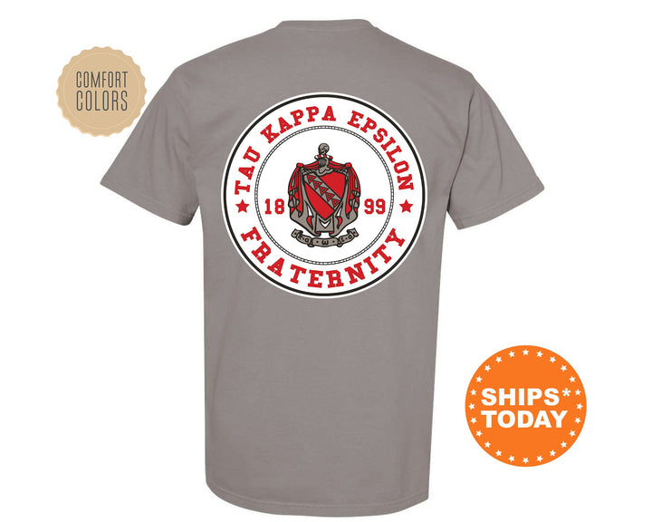 Tau Kappa Epsilon Proud Crests Fraternity T-Shirt | TKE Greek Apparel | Fraternity Crest | Fraternity Rush Shirt | Comfort Colors Tee _ 13976g