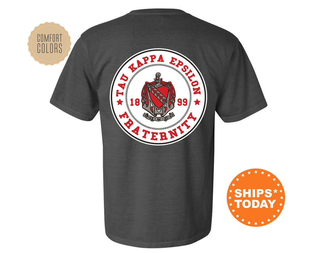 Tau Kappa Epsilon Proud Crests Fraternity T-Shirt | TKE Greek Apparel | Fraternity Crest | Fraternity Rush Shirt | Comfort Colors Tee _ 13976g