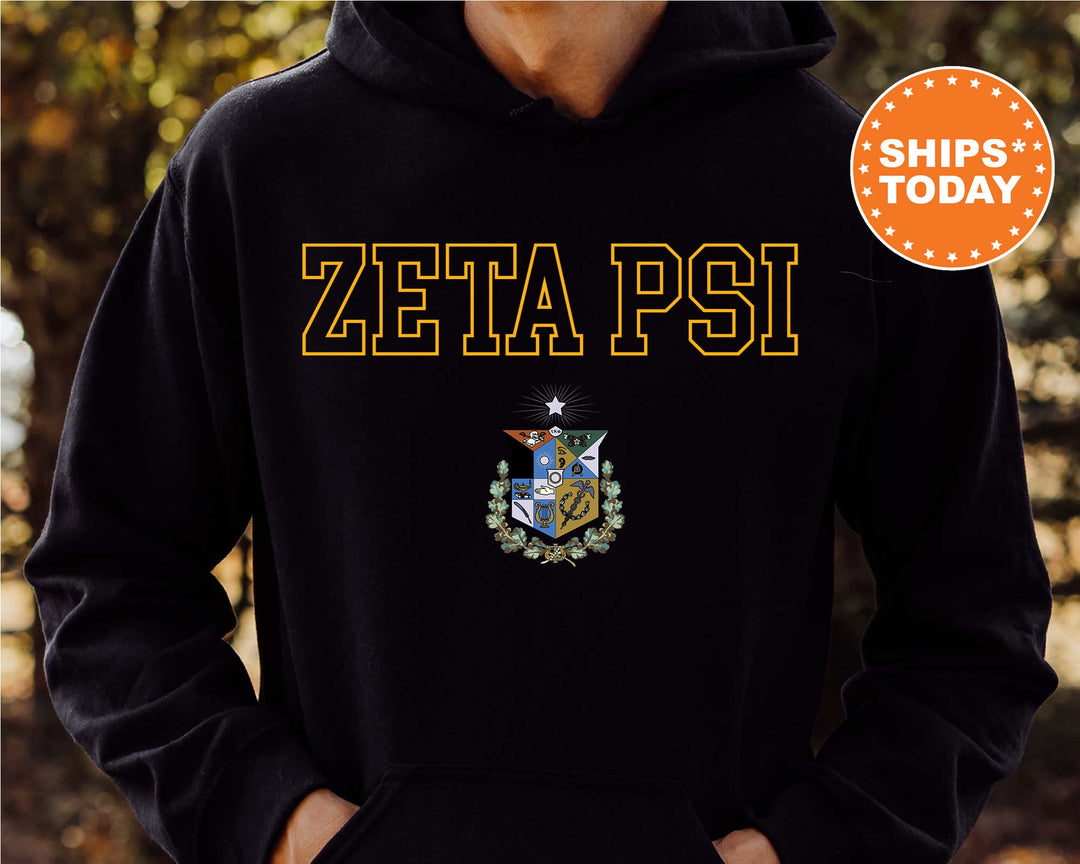 Zeta Psi Iconic Tag Fraternity Sweatshirt |  Zete Hoodie | College Greek Apparel | Bid Day Gift | Zete Crewneck Sweatshirt _ 11021g