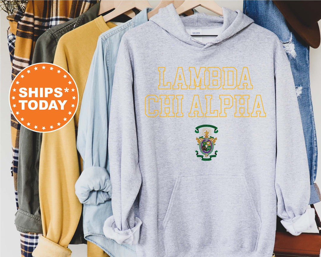 Lambda Chi Alpha Iconic Tag Fraternity Sweatshirt | Lambda Chi Hoodie | Greek Apparel | Bid Day Gift | Crewneck Sweatshirt _ 11003g
