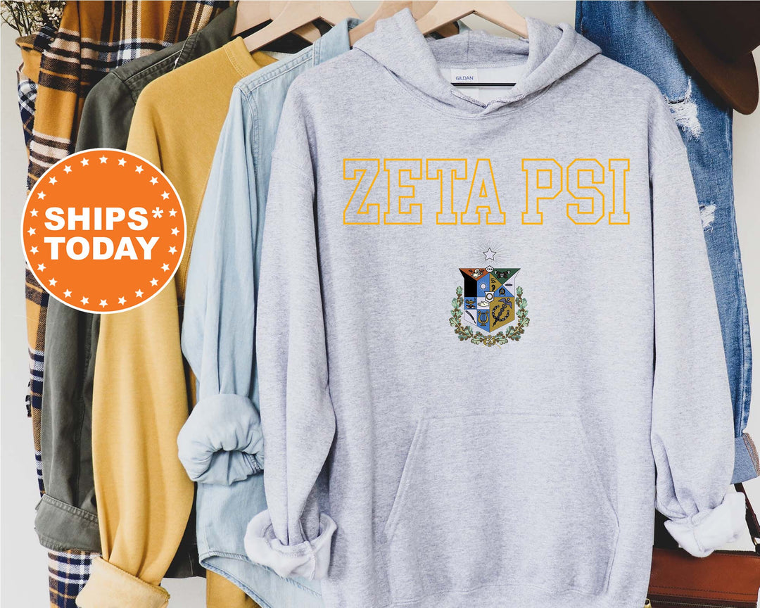 Zeta Psi Iconic Tag Fraternity Sweatshirt |  Zete Hoodie | College Greek Apparel | Bid Day Gift | Zete Crewneck Sweatshirt _ 11021g