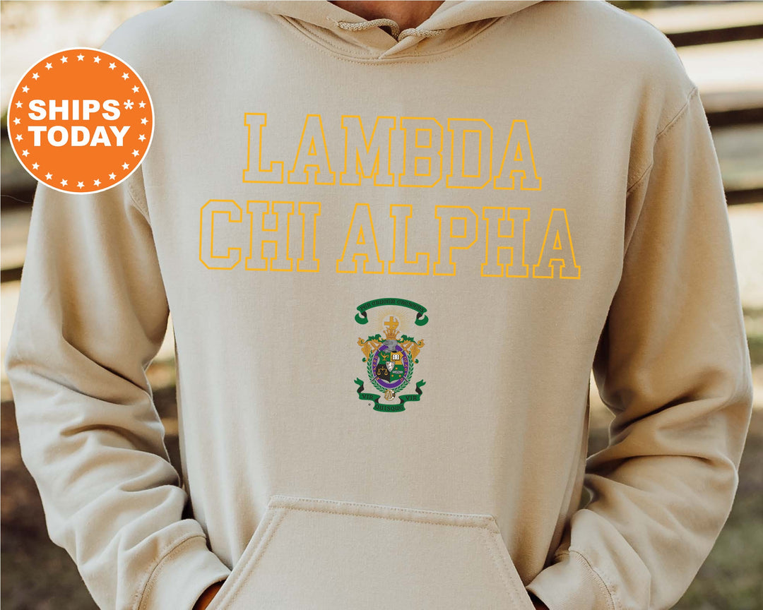 Lambda Chi Alpha Iconic Tag Fraternity Sweatshirt | Lambda Chi Hoodie | Greek Apparel | Bid Day Gift | Crewneck Sweatshirt _ 11003g
