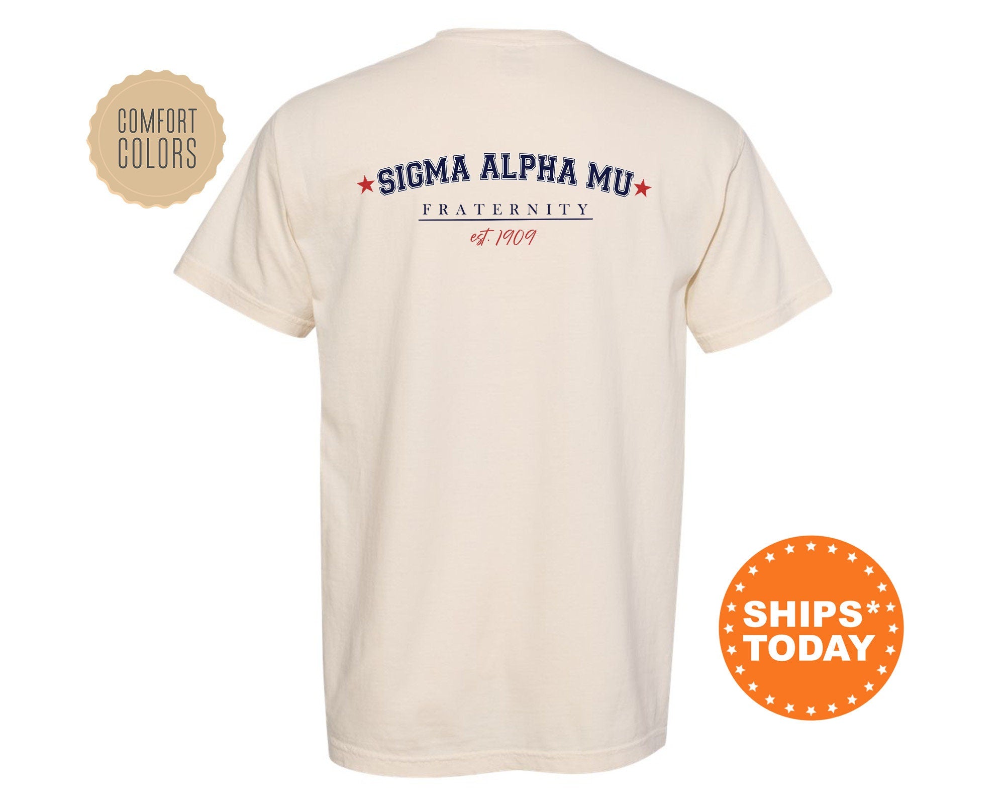 Sigma Alpha Mu Patriot Pledge Fraternity T Shirt Sammy Fraternity Sh Kite and Crest