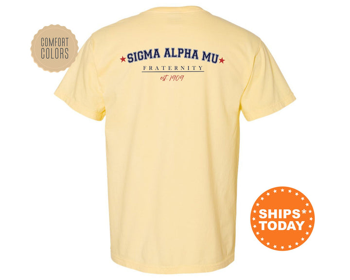 Sigma Alpha Mu Patriot Pledge Fraternity T-Shirt | Sammy Fraternity Shirt | Fraternity Gift | Greek Life Apparel | Comfort Colors Tee _ 14137g