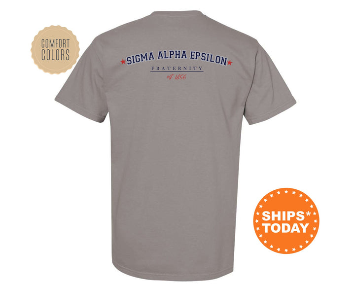 Sigma Alpha Epsilon Patriot Pledge Fraternity T-Shirt | SAE Fraternity Shirt | Fraternity Gift | Greek Life Apparel | Comfort Colors Tee _ 14136g