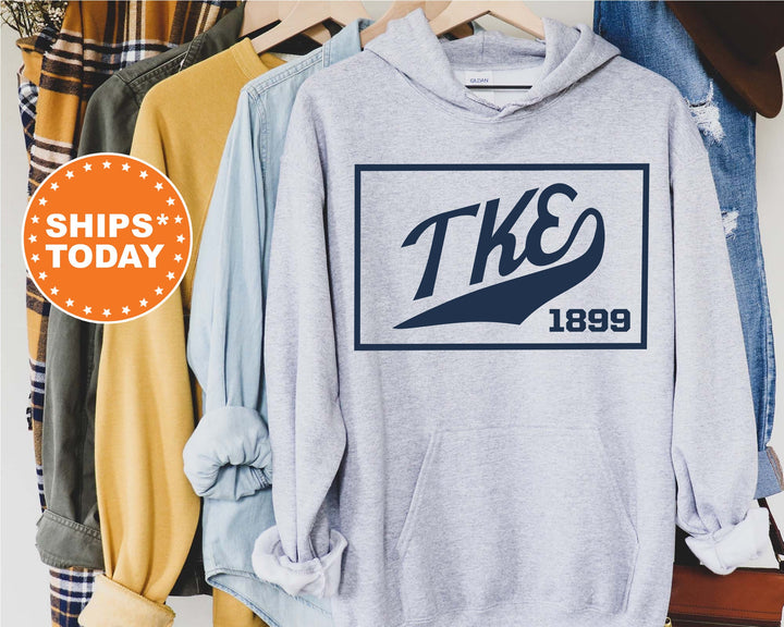 Tau Kappa Epsilon Baseball Boxed Fraternity Sweatshirt | TKE Sweatshirt | Fraternity Gift | Gameday Sweatshirt | College Apparel _ 5981g