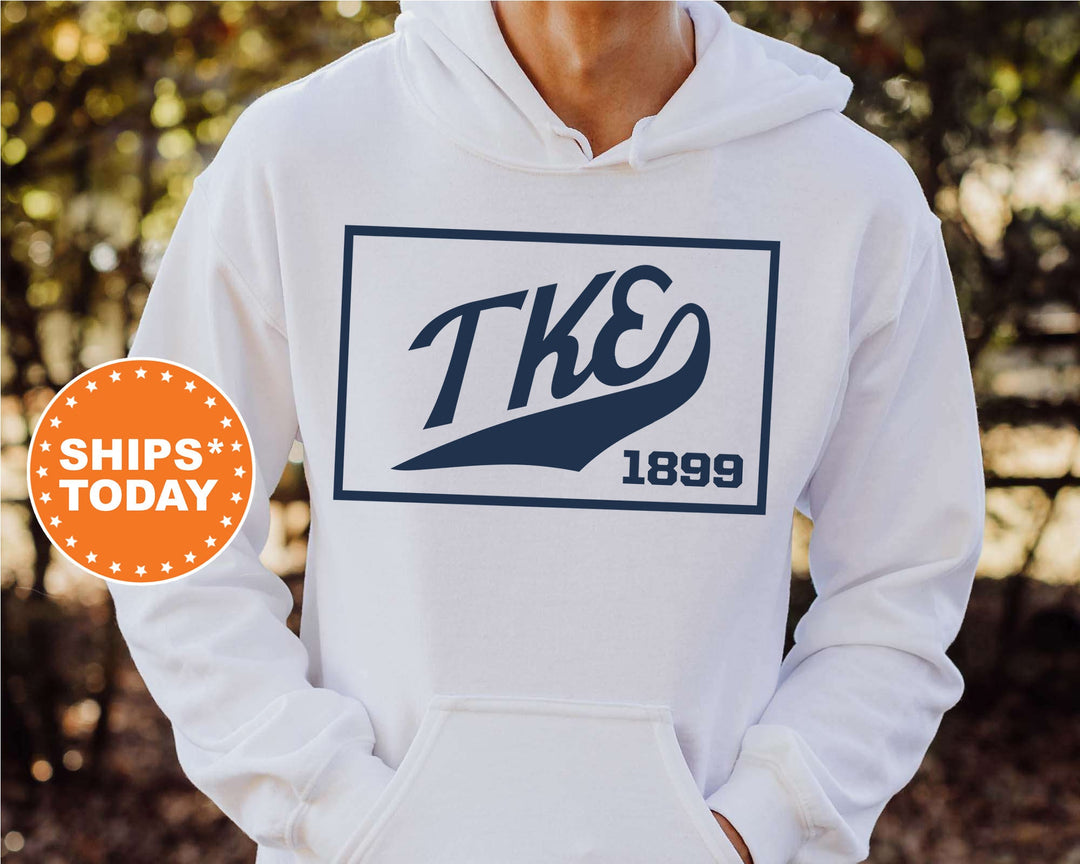 Tau Kappa Epsilon Baseball Boxed Fraternity Sweatshirt | TKE Sweatshirt | Fraternity Gift | Gameday Sweatshirt | College Apparel _ 5981g