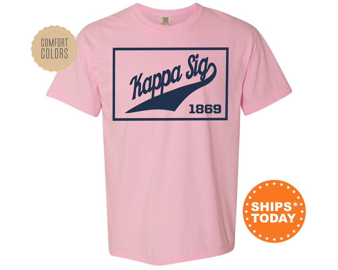 Kappa Sigma Baseball Boxed Comfort Colors Fraternity T-Shirt | Kappa Sig Greek Apparel | Game Day Shirt | Fraternity Rush Shirt _ 5966g