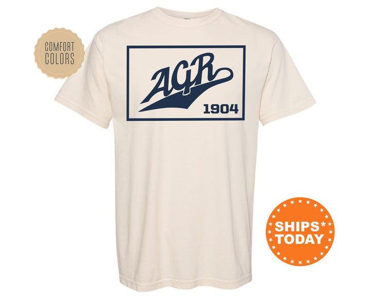 Alpha Gamma Rho Baseball Boxed Comfort Colors Fraternity T-Shirt | AGR Greek Apparel | Game Day Shirt | Fraternity Rush Shirt _ 5955g