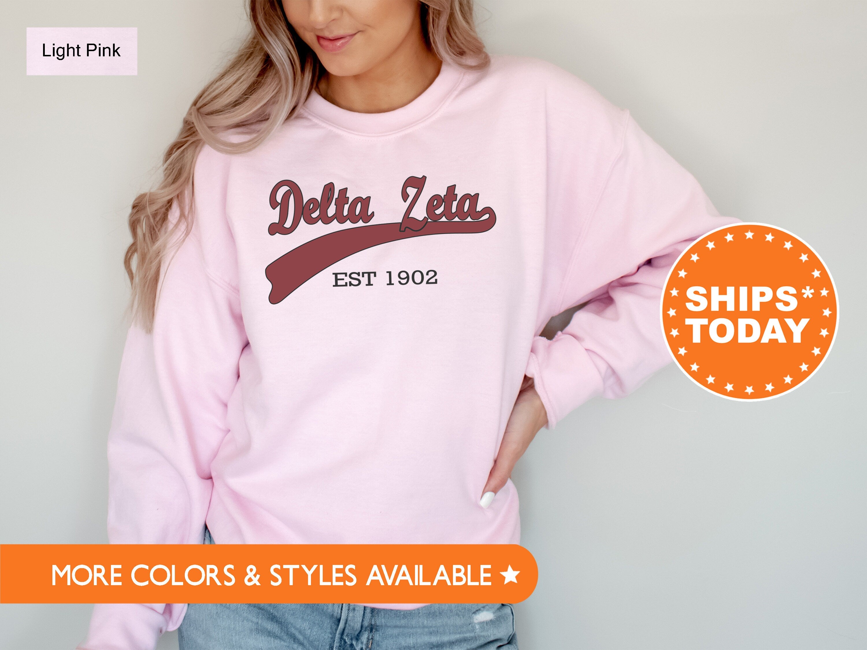 Delta Zeta Baseball Sports Sorority Sweatshirt | Delta Zeta Sweatshirt | Delta Zeta Merch | Dee Zee Greek Apparel | Big Little Gift _ 5521g