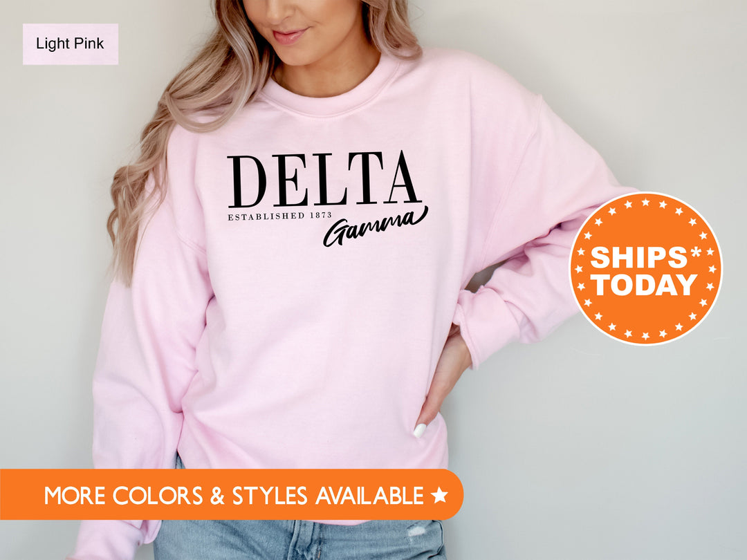 Delta Gamma Two Sizes Sorority Sweatshirt | Delta Gamma Sweatshirt | Dee Gee Crewneck | Delta Gamma Hoodie | Greek Apparel _ 7395g
