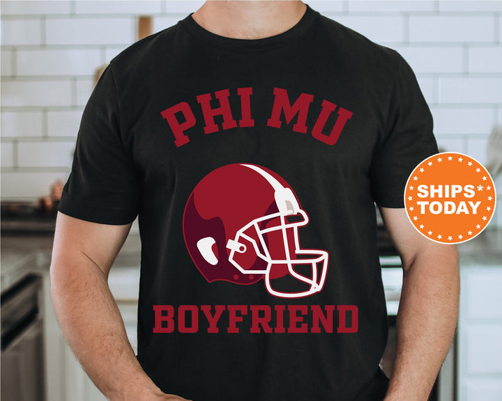 Phi Mu Gameday Boyfriend Sorority T-Shirt | Phi Mu Boyfriend Shirt | College Greek Shirt | Gameday Shirt | Gifts For Boyfriend _ 8208g