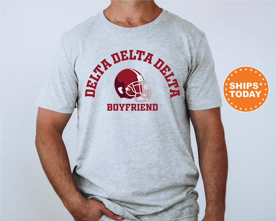 Delta Delta Delta Gameday Boyfriend Sorority T-Shirt | Tri Delta Boyfriend Shirt | Greek Shirt | Gameday Shirt | Gifts For Boyfriend _ 8200g