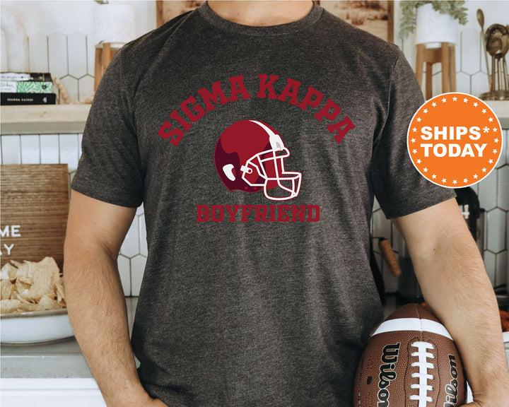 Sigma Kappa Gameday Boyfriend Sorority T-Shirt | Sigma Kappa Boyfriend Shirt | Greek Apparel | Gameday Shirt | Gifts For Boyfriend _ 8212g
