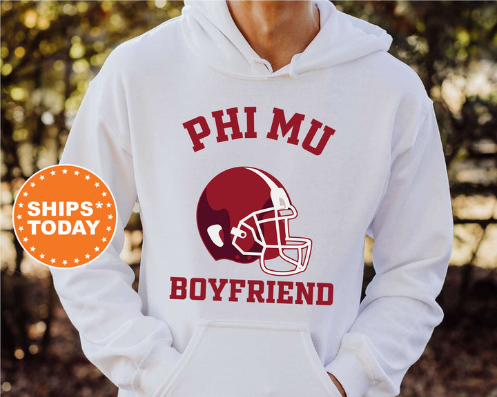 Phi Mu Gameday Boyfriend Sorority Sweatshirt | Phi Mu Boyfriend Sweatshirt | College Gameday Sweatshirt | Gifts For Boyfriend _ 8208g